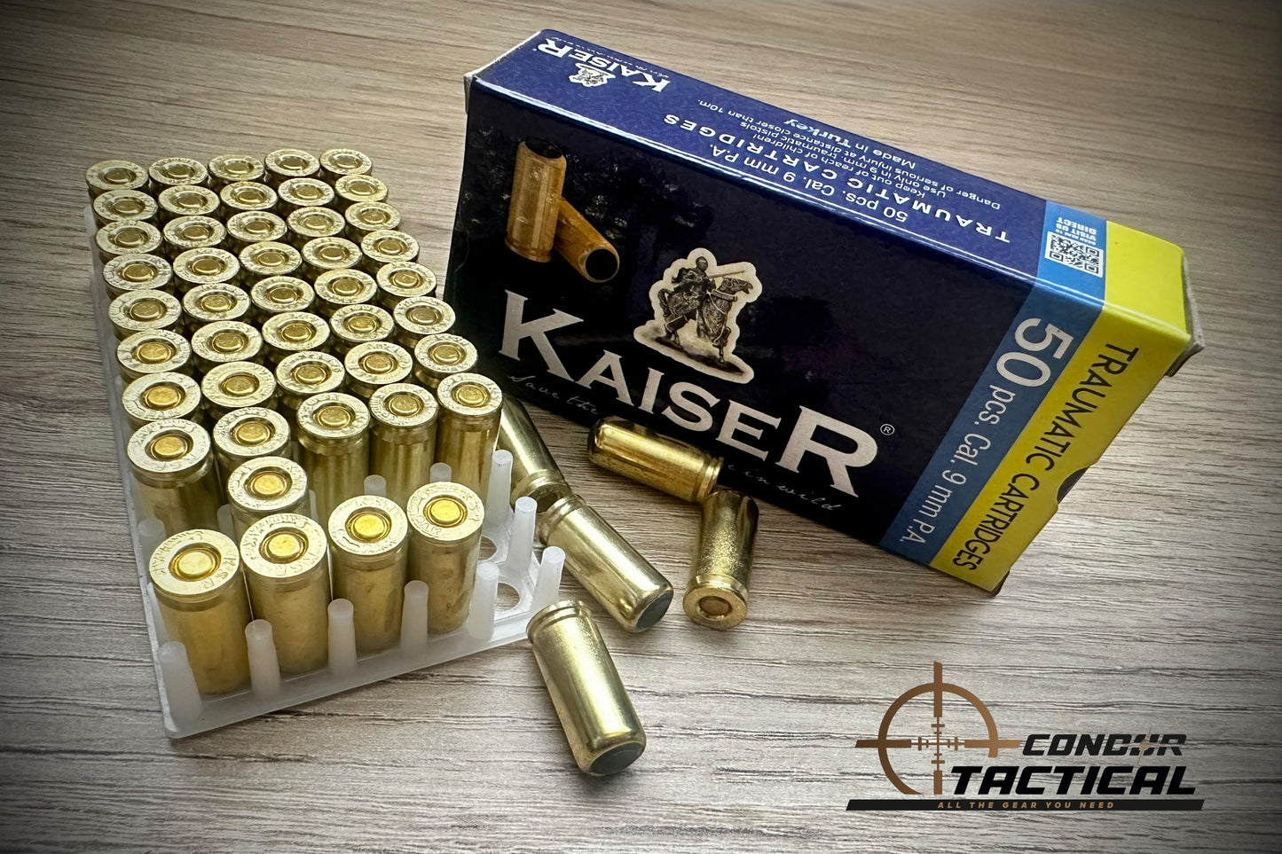Munición Traumática 9mm Rubber Ball KAISER Caja x50