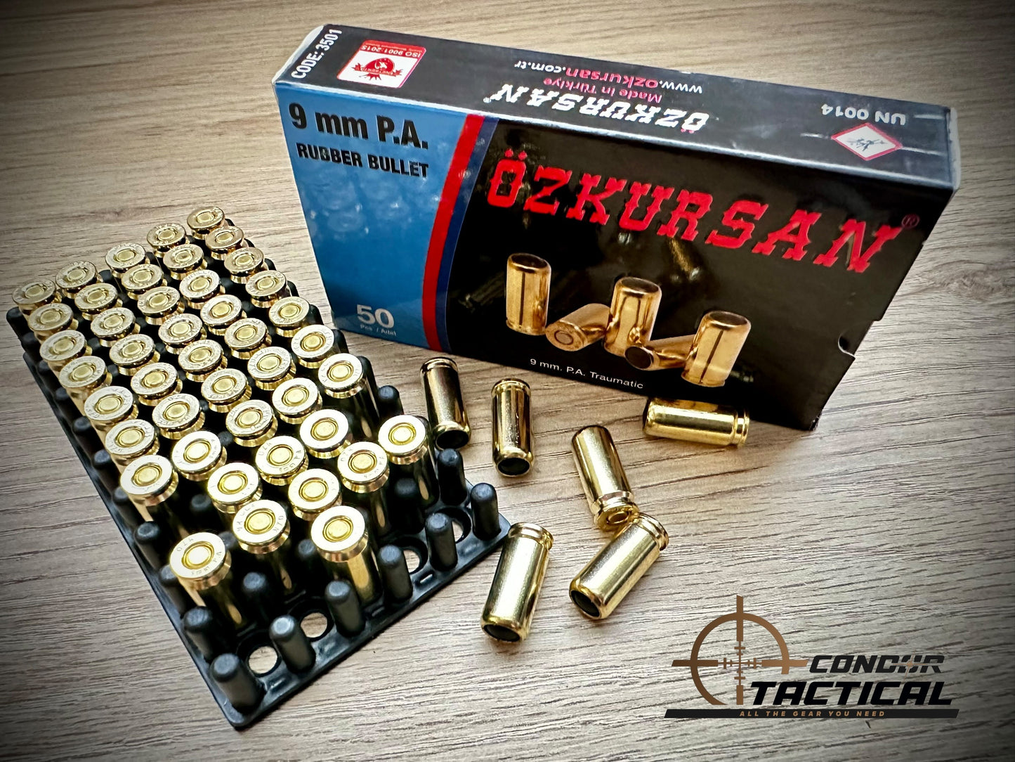 Munición Traumática 9mm Rubber Ball OZKURSAN Caja x50 (ORIGINAL)