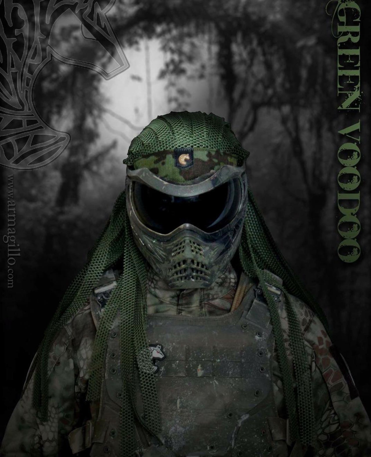 Armagillo Voodoo Mesh Dread Inserts - Tropic Green
