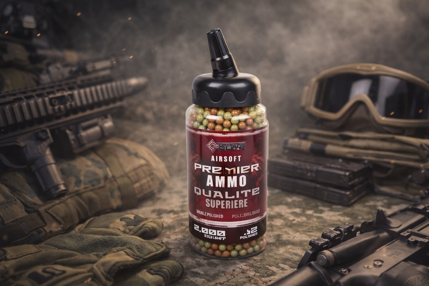 Balines Airsoft 6mm 0.12g x2000 – Munición en Tarro