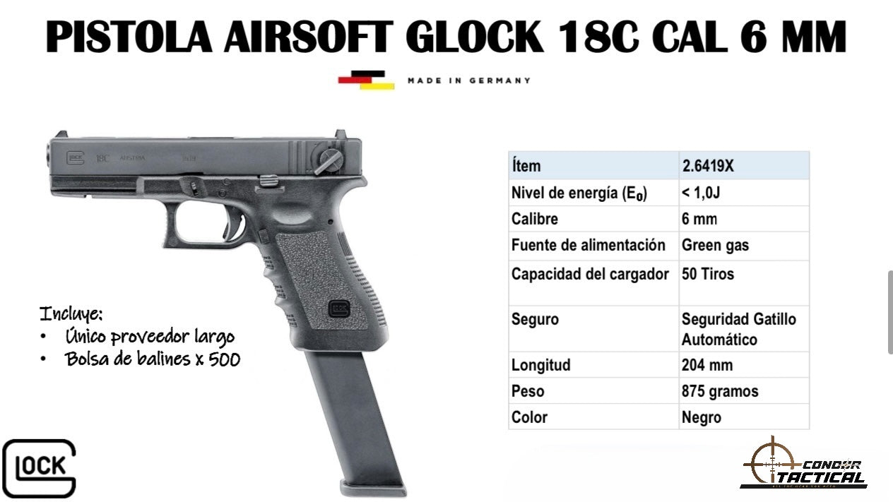 Glock 18C - Green Gas