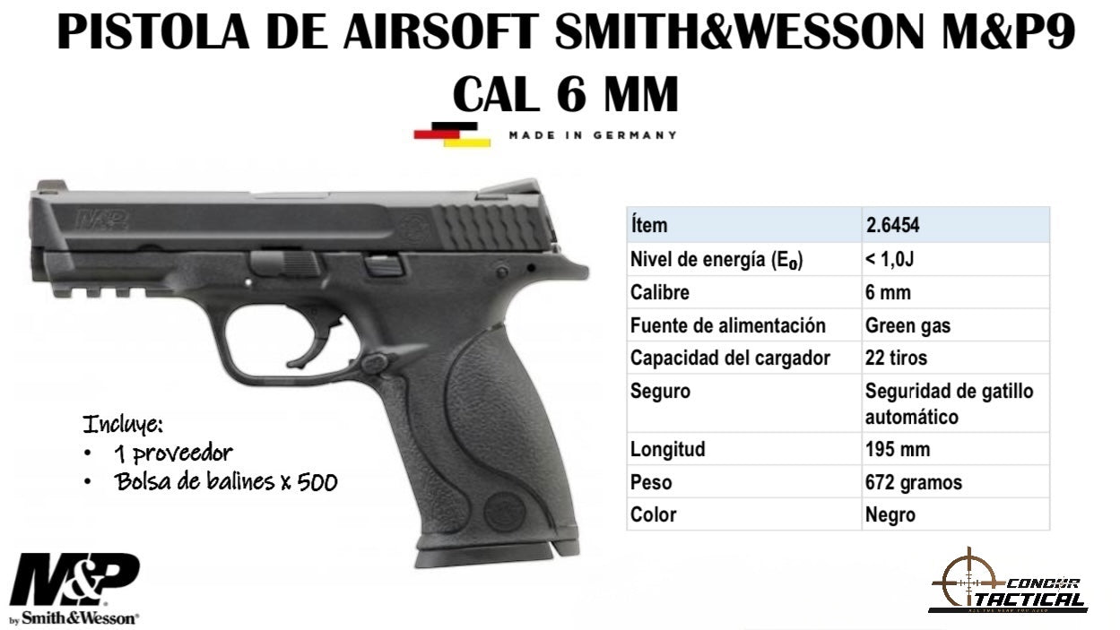 Smith & Wesson M&P9 - Green Gas