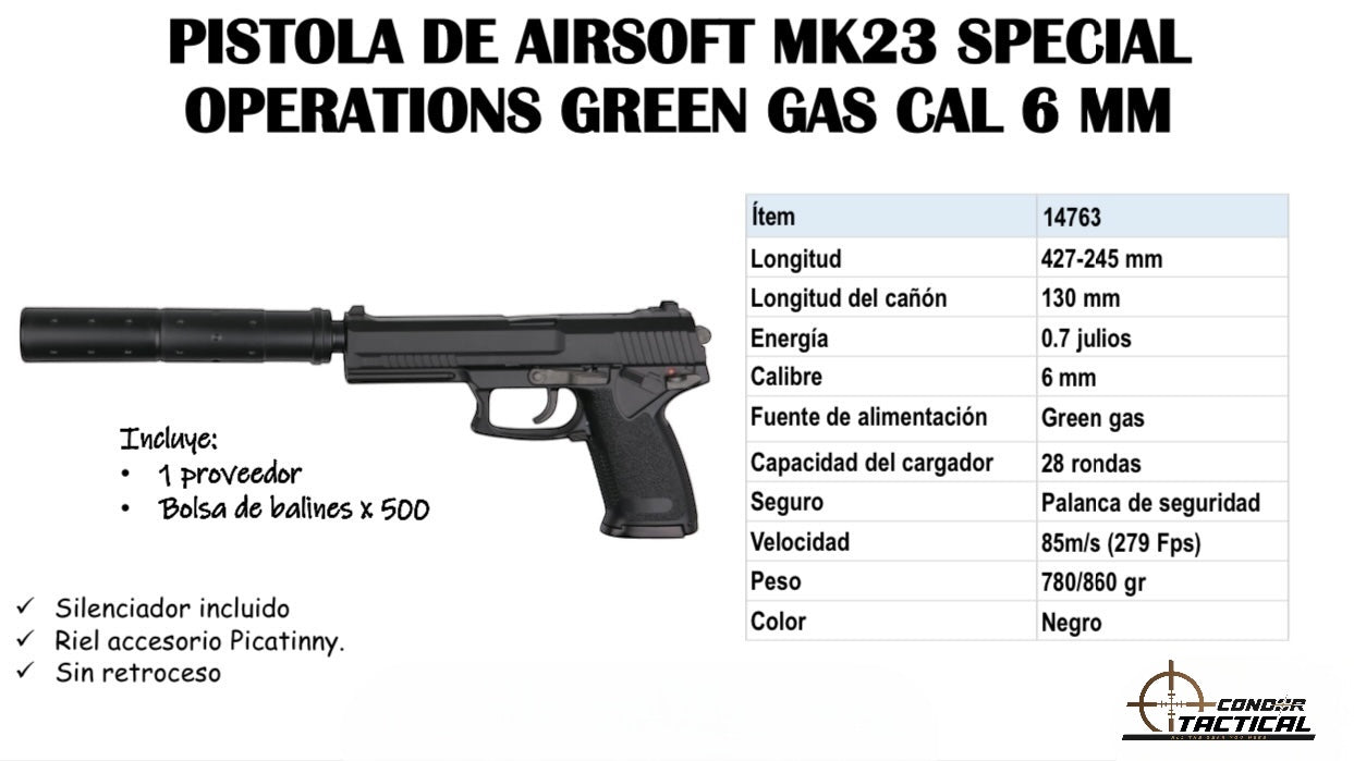 MK23 Special Operations - Green Gas