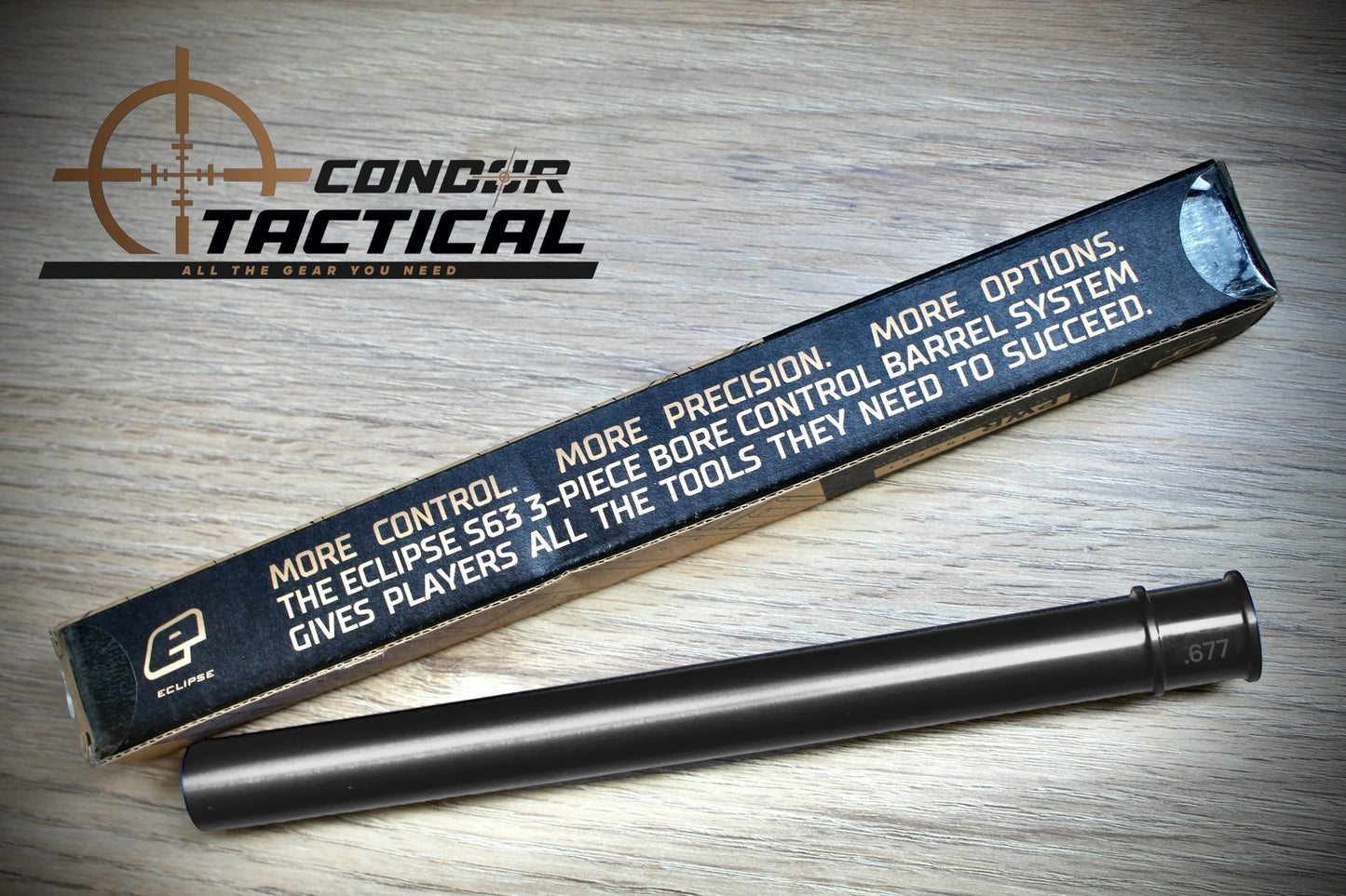 Eclipse S63 Tactical Barrel inc Lapco Insert Grey 0.677 | Por pedido⚠️