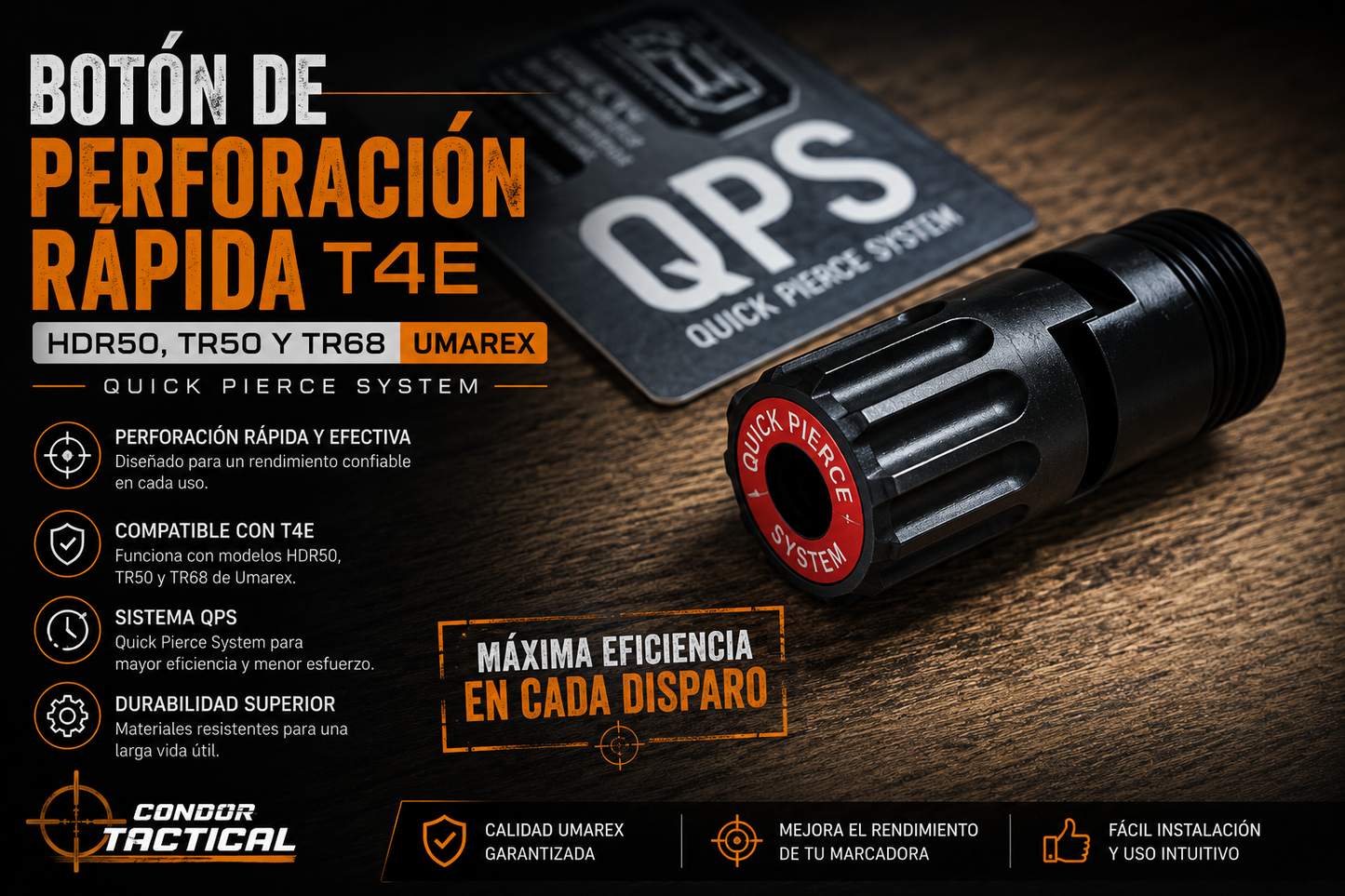 Botón de Perforación Rápida T4E – HDR50, TR50 y TR68 Umarex