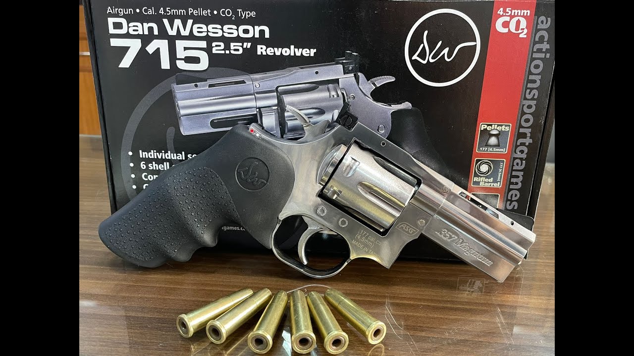 Revolver Balines y Diabolos DAN WESSON 715, 4″ Co2 CAL 4.5mm