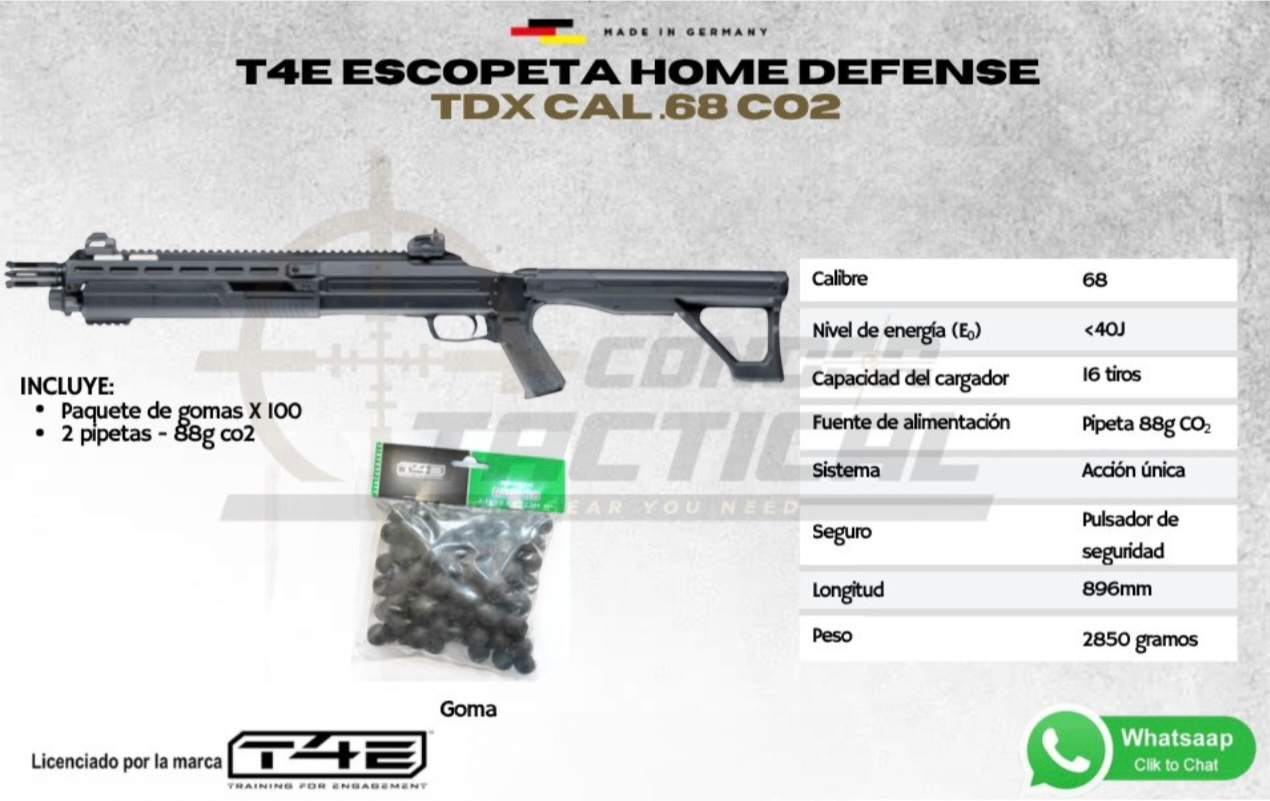 Escopeta HDX 68 Umarex Cal .68 - 40J Home Defense