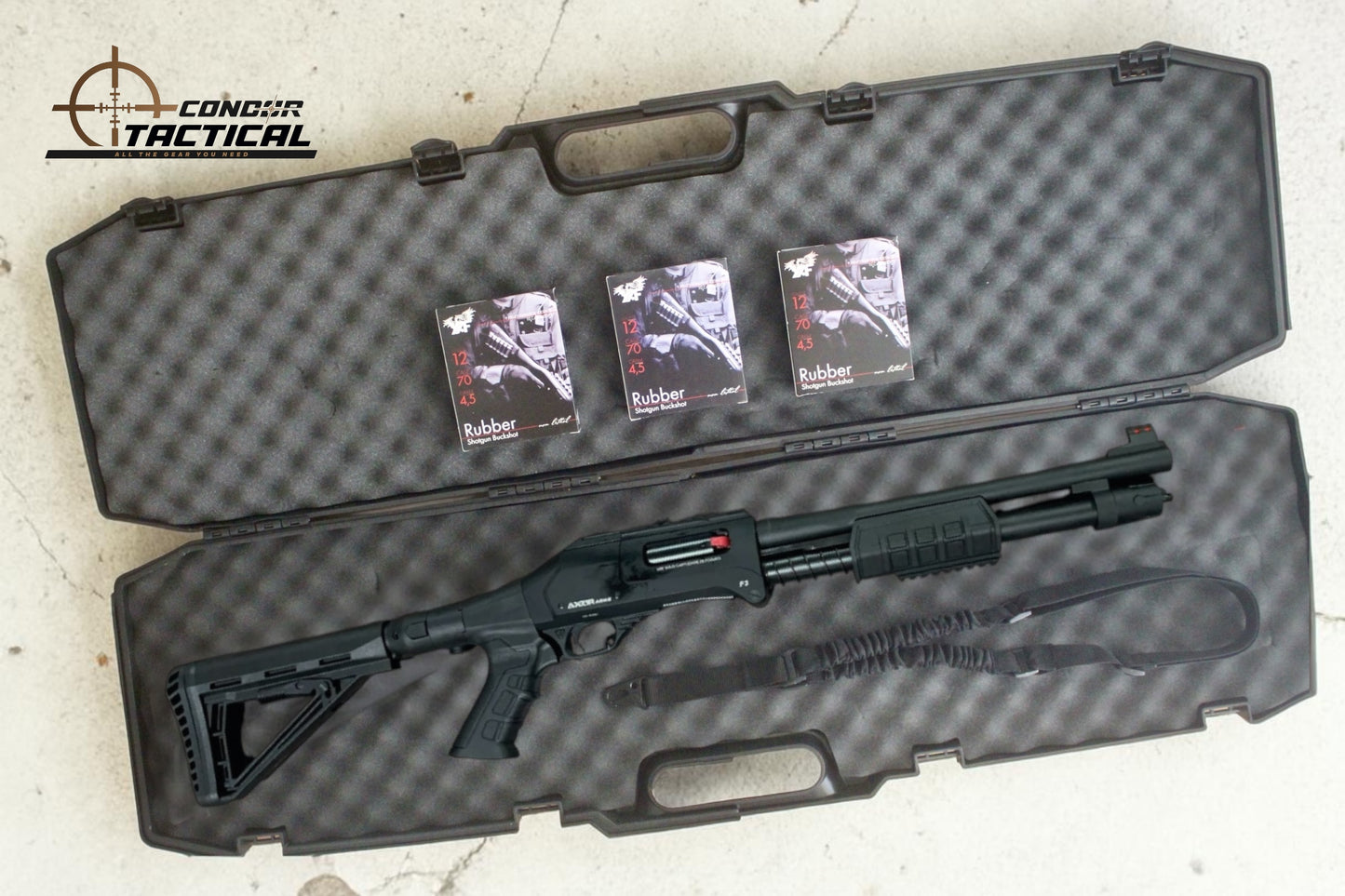 Escopeta Traumática Calibre 12 Axor Arms F3 7+1 Pump Action
