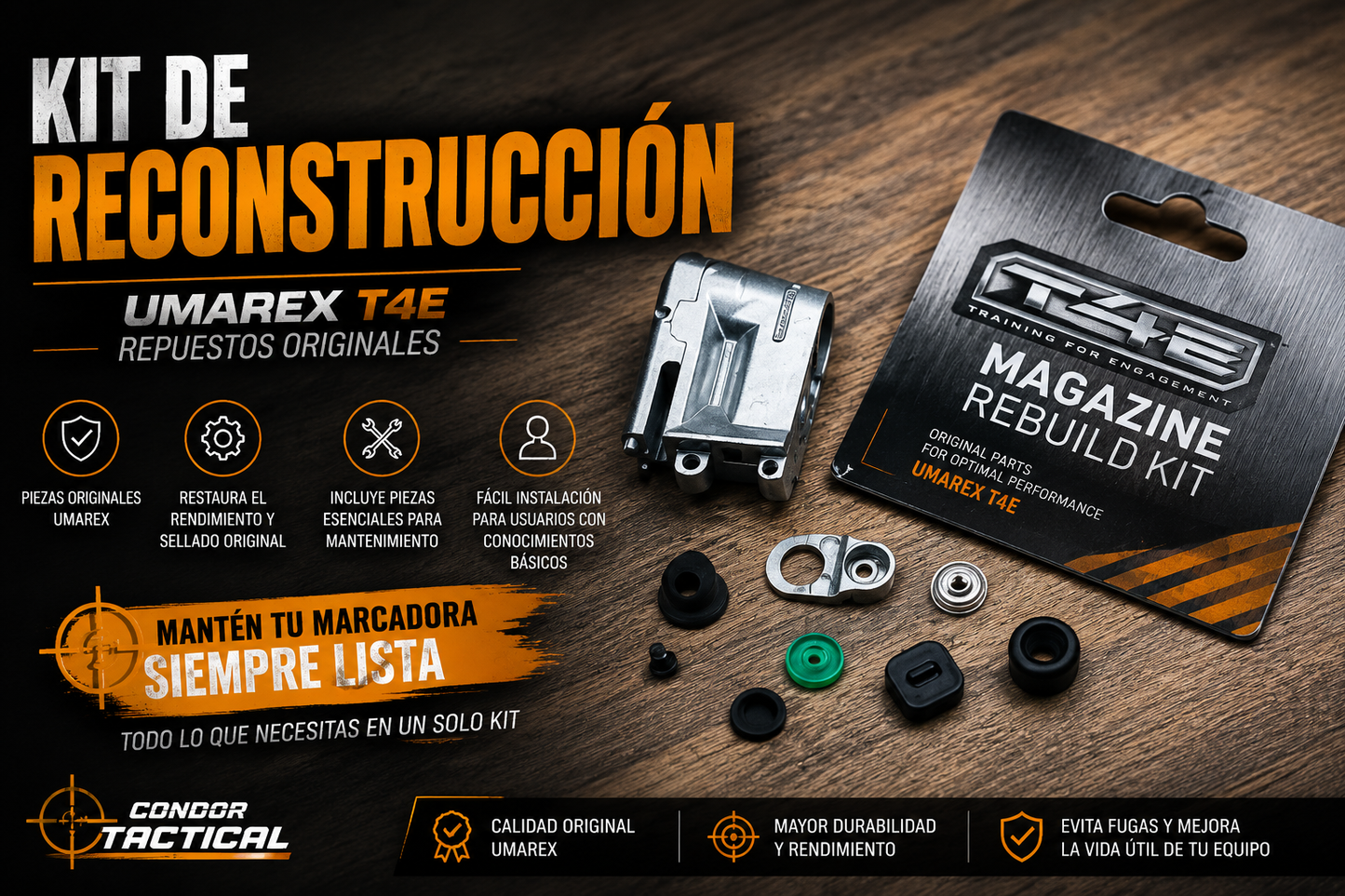 Kit de Reconstrucción Umarex T4E – Pistolas Glock, M&P, HK VP9 y TPM1