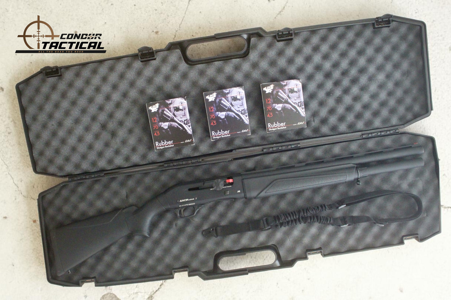 Escopeta Traumática Calibre 12 Axor Arms A6 7+1 Pump Action