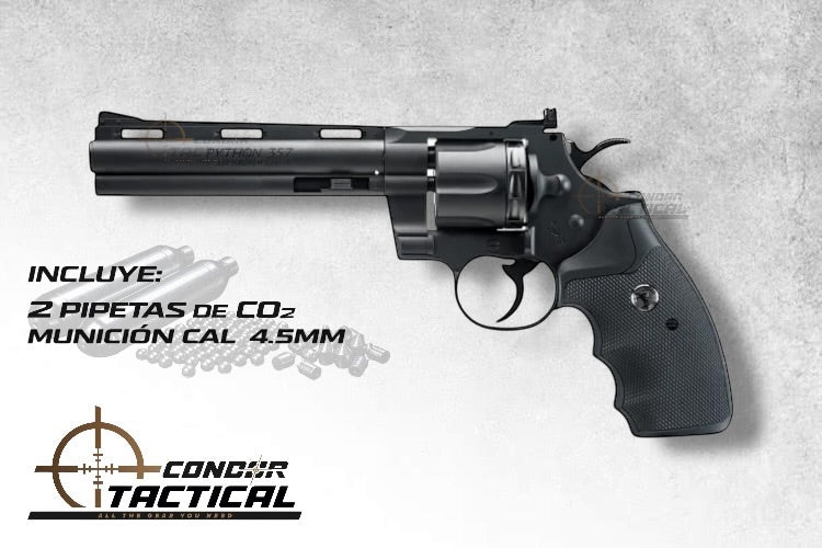 Revolver de Balines y Diabolos PYTHON 6″ CAL 4.5mm