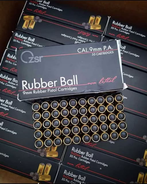 Munición Traumática 9mm Rubber Ball ZSR Caja x50