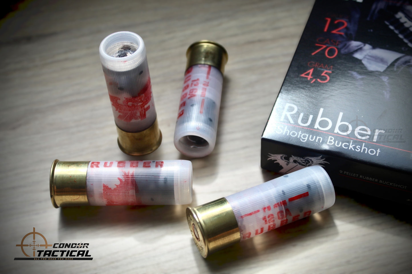 Munición Traumática Calibre 12 Rubber Buckshot x10 (9 Proyectiles) | Alto Impacto
