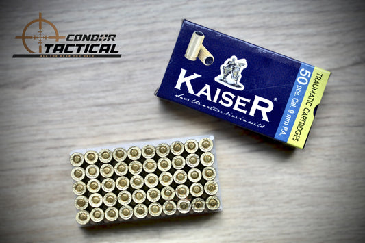 Munición Traumática 9mm Rubber Ball KAISER Caja x50