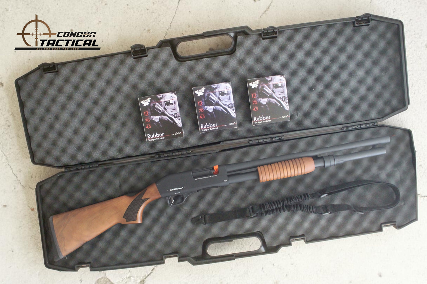 Escopeta Traumática Calibre 12 Axor Arms W1 7+1 Pump Action
