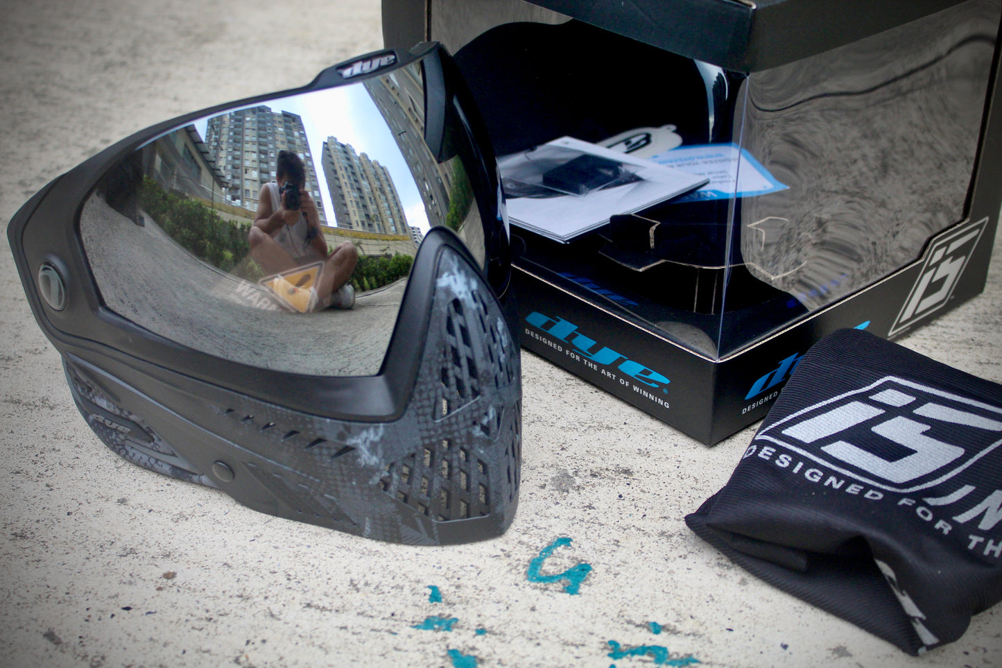 Careta Dye i5 Cam Black Fade | Máscara Paintball Premium