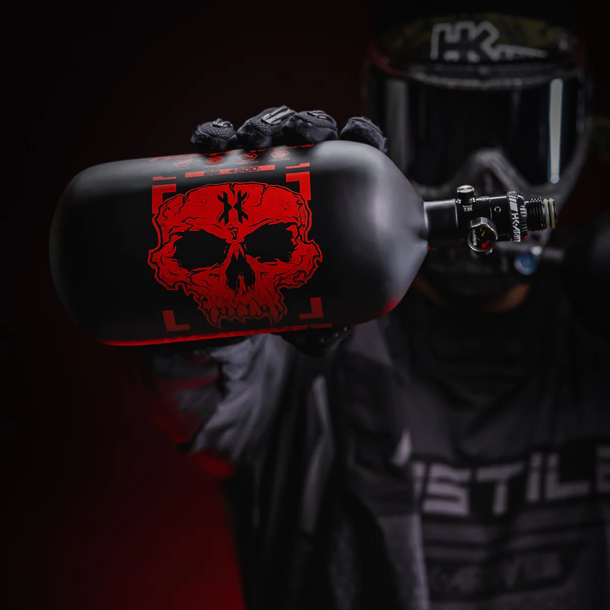 Tanque Red Skull 88/4500 Fibra Válvula Pro Ninja | POR PEDIDO⚠️