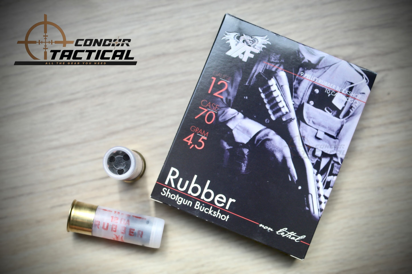 Munición Traumática Calibre 12 Rubber Buckshot x10 (9 Proyectiles) | Alto Impacto