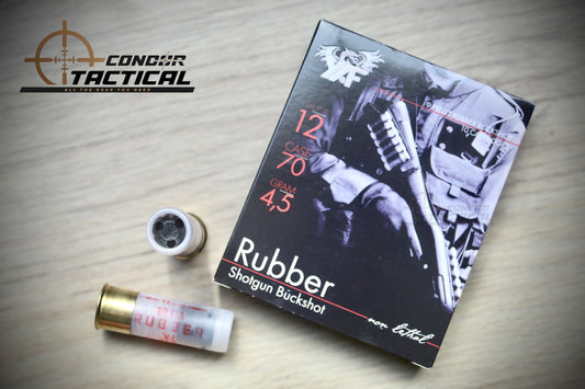 Munición Traumática Calibre 12 Rubber Buckshot x10 (9 Proyectiles) | Alto Impacto
