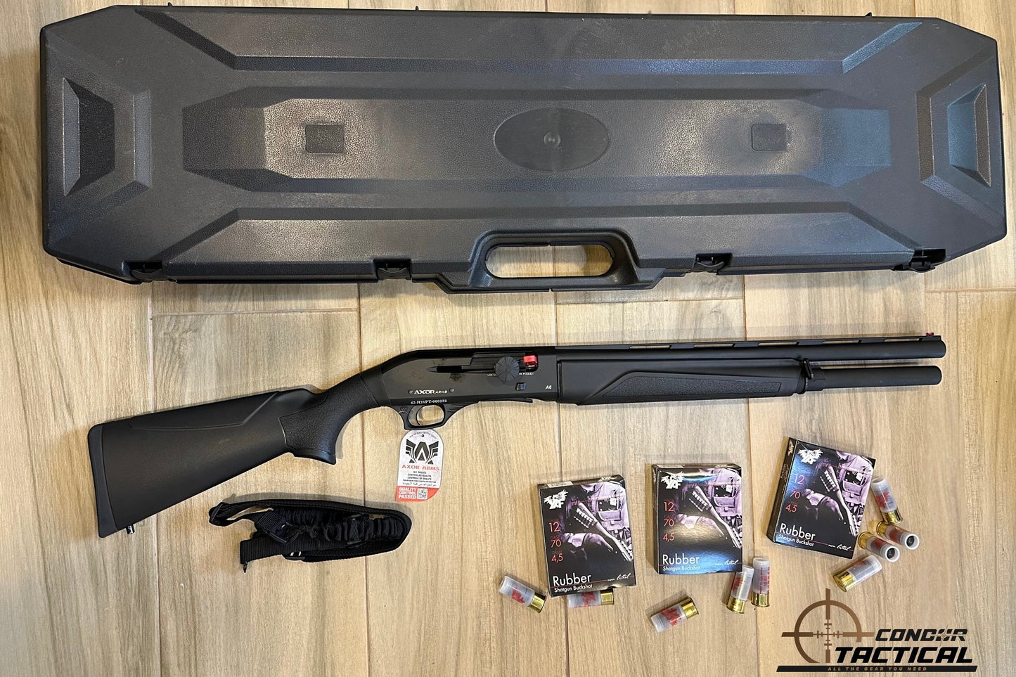 Escopeta Traumática Calibre 12 Axor Arms A6 7+1 Pump Action