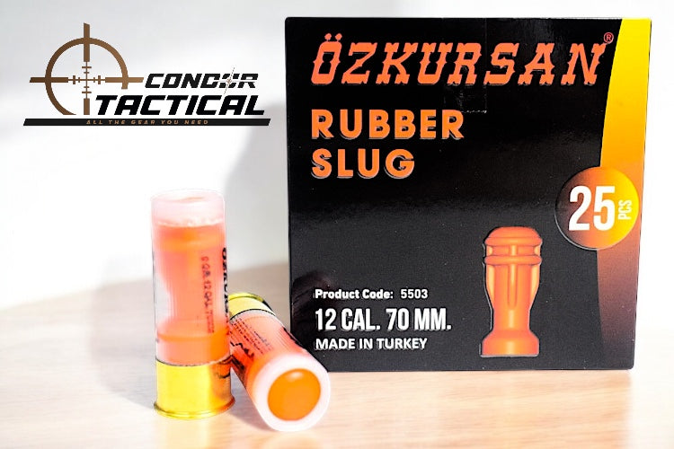 Municion Traumatica OZKURSAN Rubber Slug X25 Unidades .12 Cal